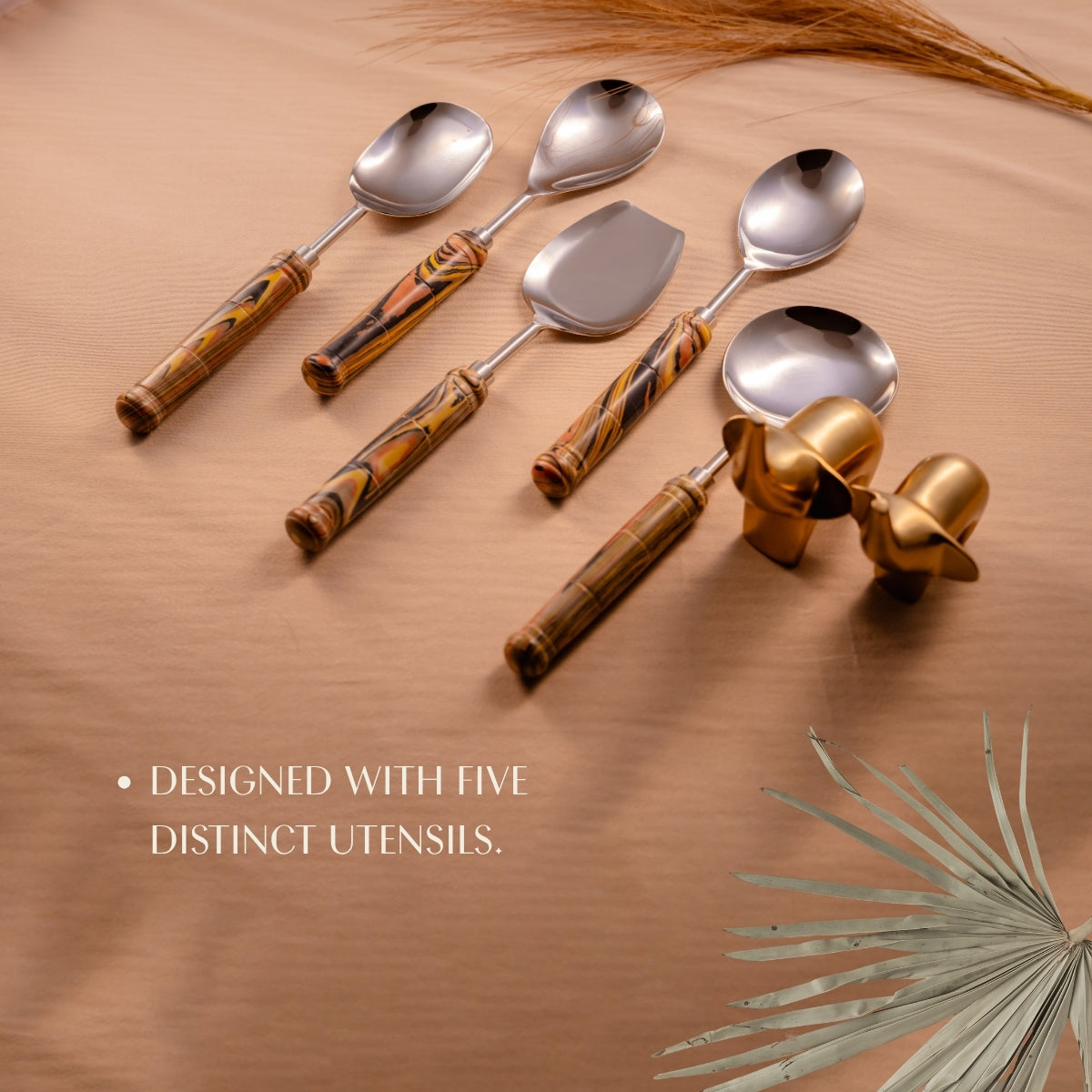 Yellow Grains Serving Spoons Set