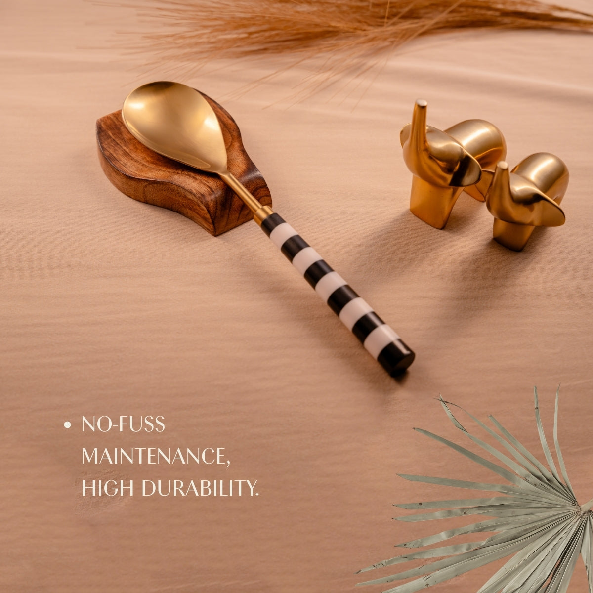 Black & White Serving Spoons Set