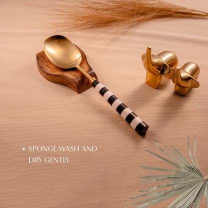 Black & White Serving Spoons Set