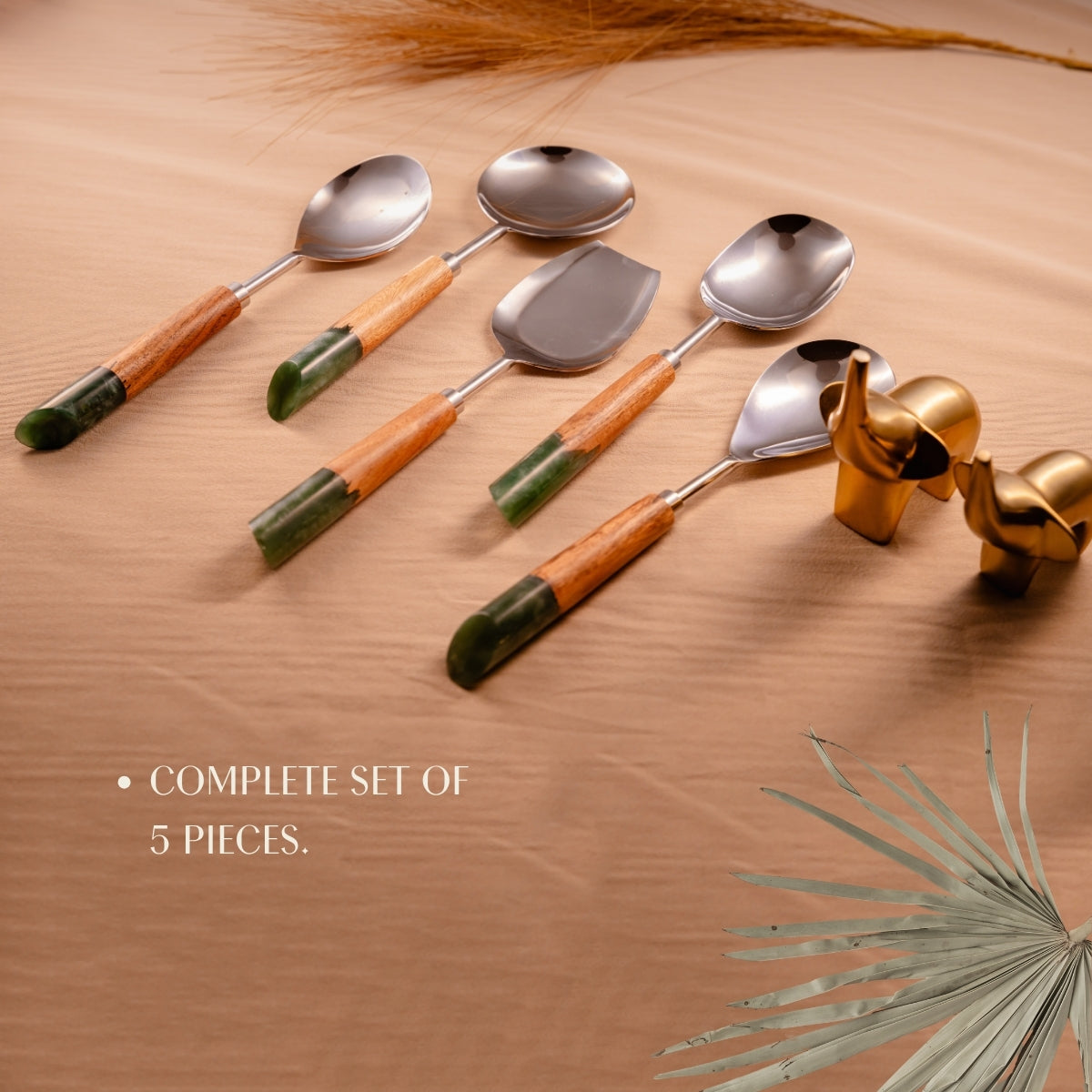 Grey Serving Spoons Set