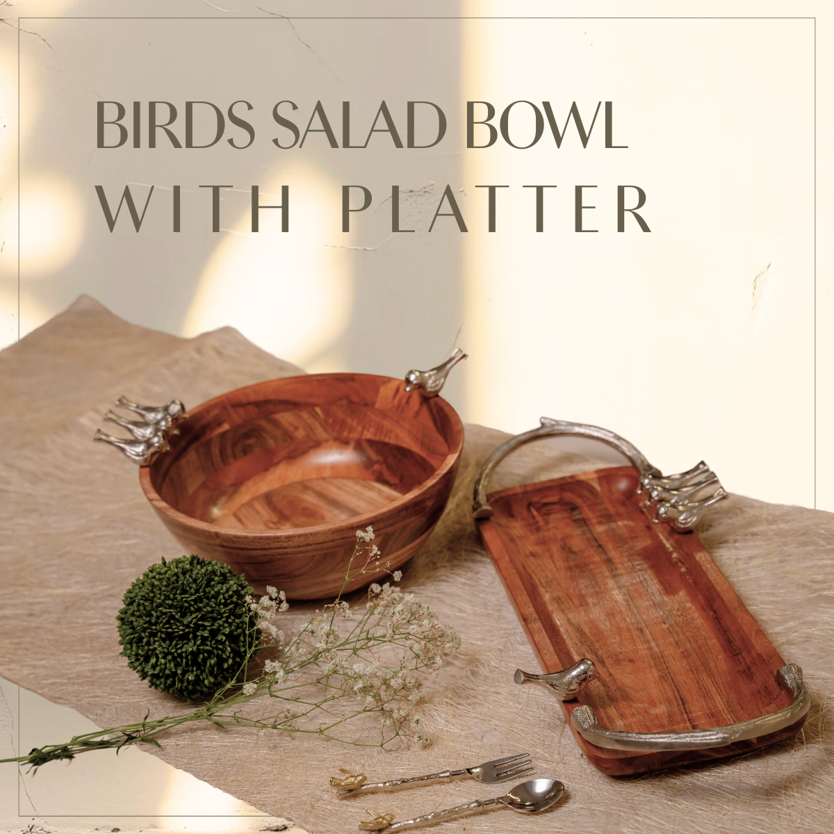 Birds Bowl & platter set