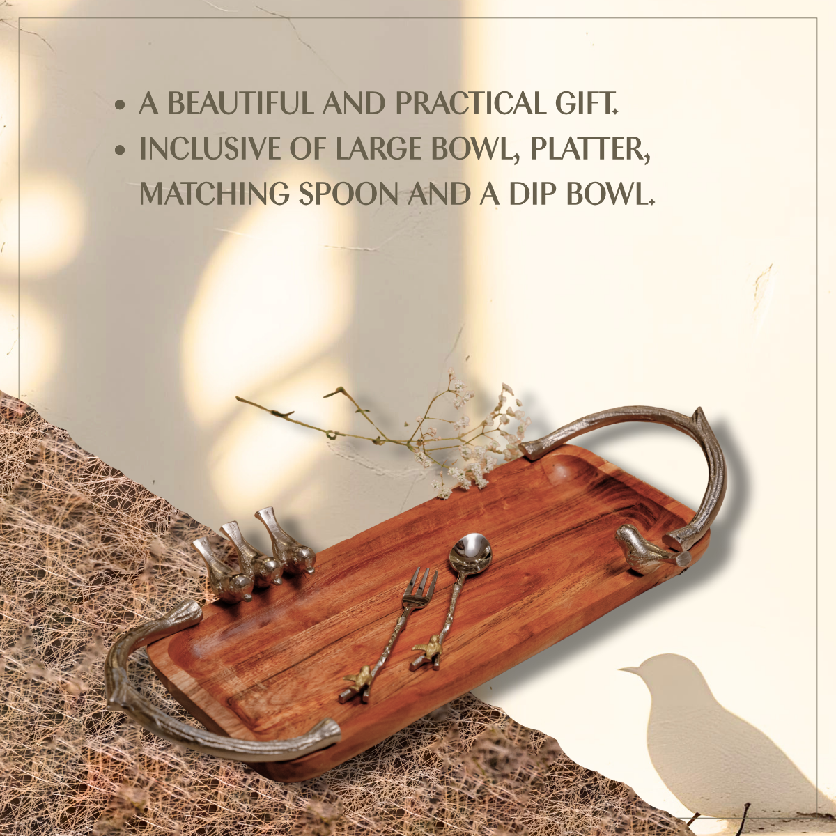 Birds Bowl & platter set