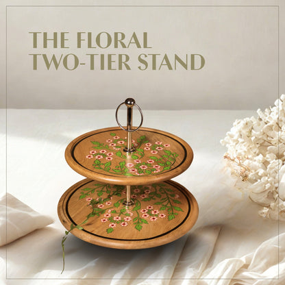 Floral - Two Tier Dessert Stand