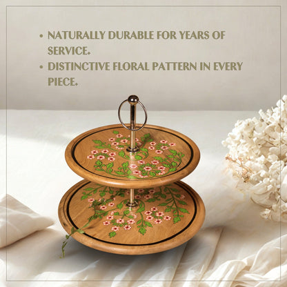 Floral - Two Tier Dessert Stand