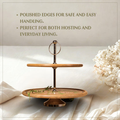 Floral - Two Tier Dessert Stand