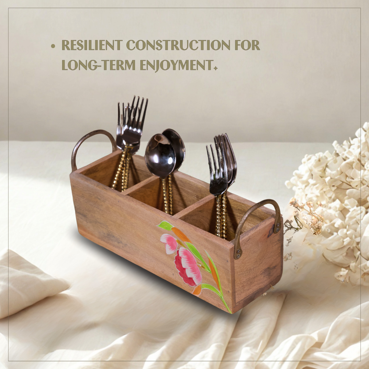 Lotus - Wooden Spoon Caddy