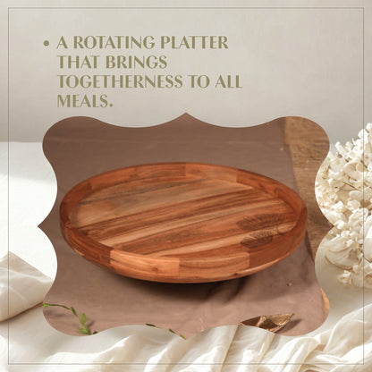 Print - Wooden Lazy Susan Platter