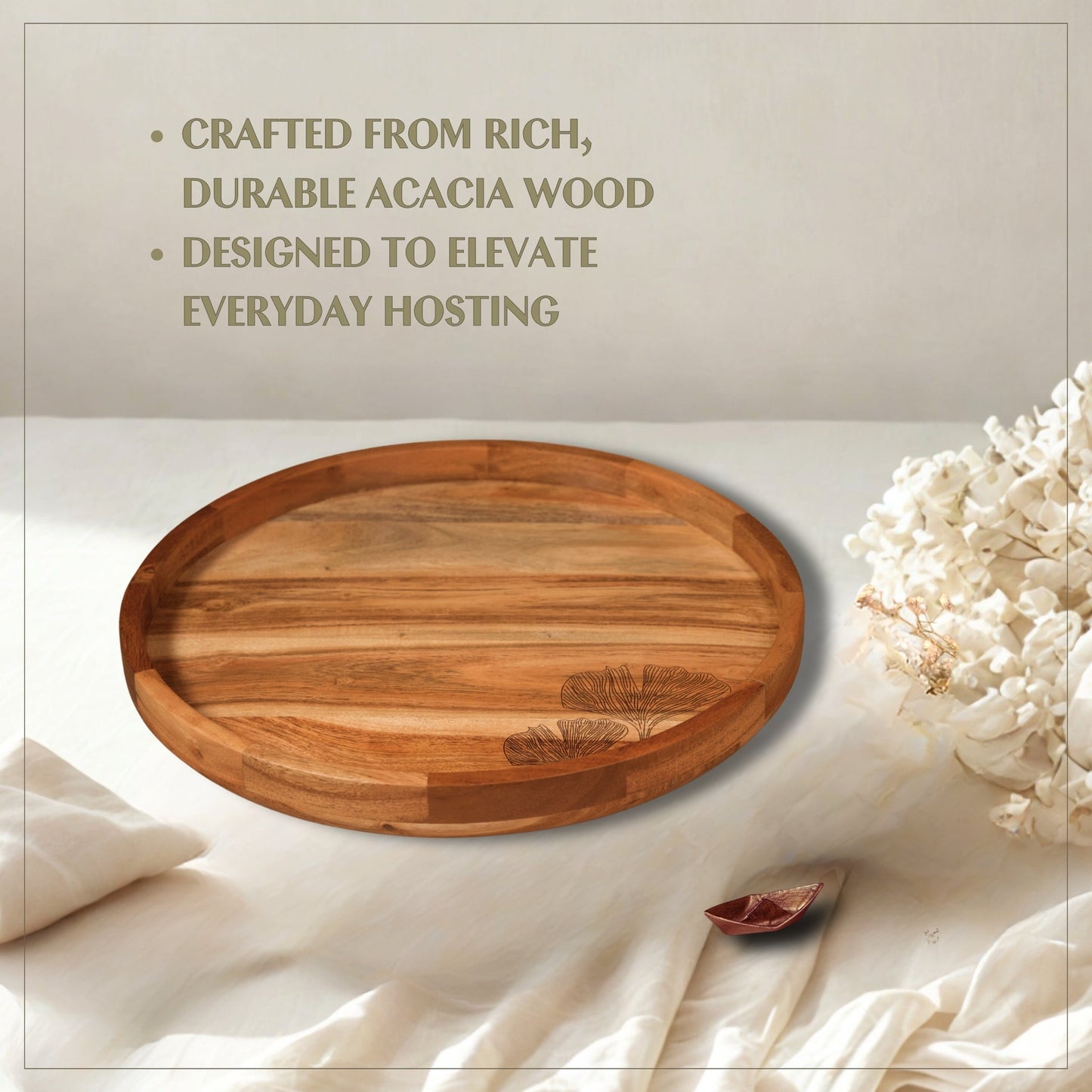 Print - Wooden Lazy Susan Platter