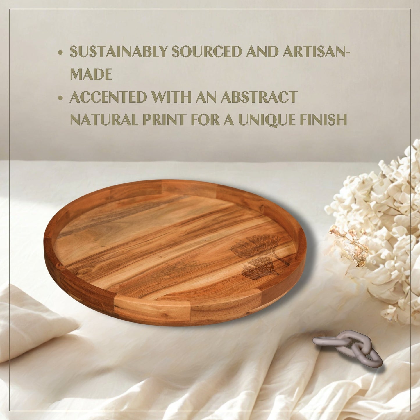 Print - Wooden Lazy Susan Platter