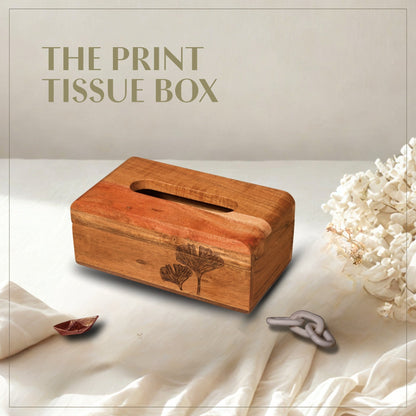 Print - Wooden Tissue Box