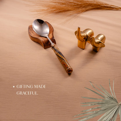 Yellow Grains Serving Spoons Set